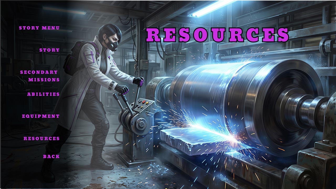 Resources screen UI