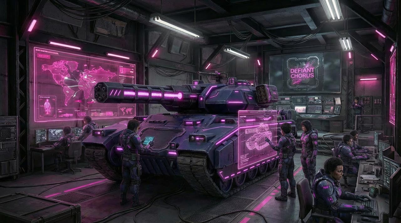 Main battle tank behind the scenes