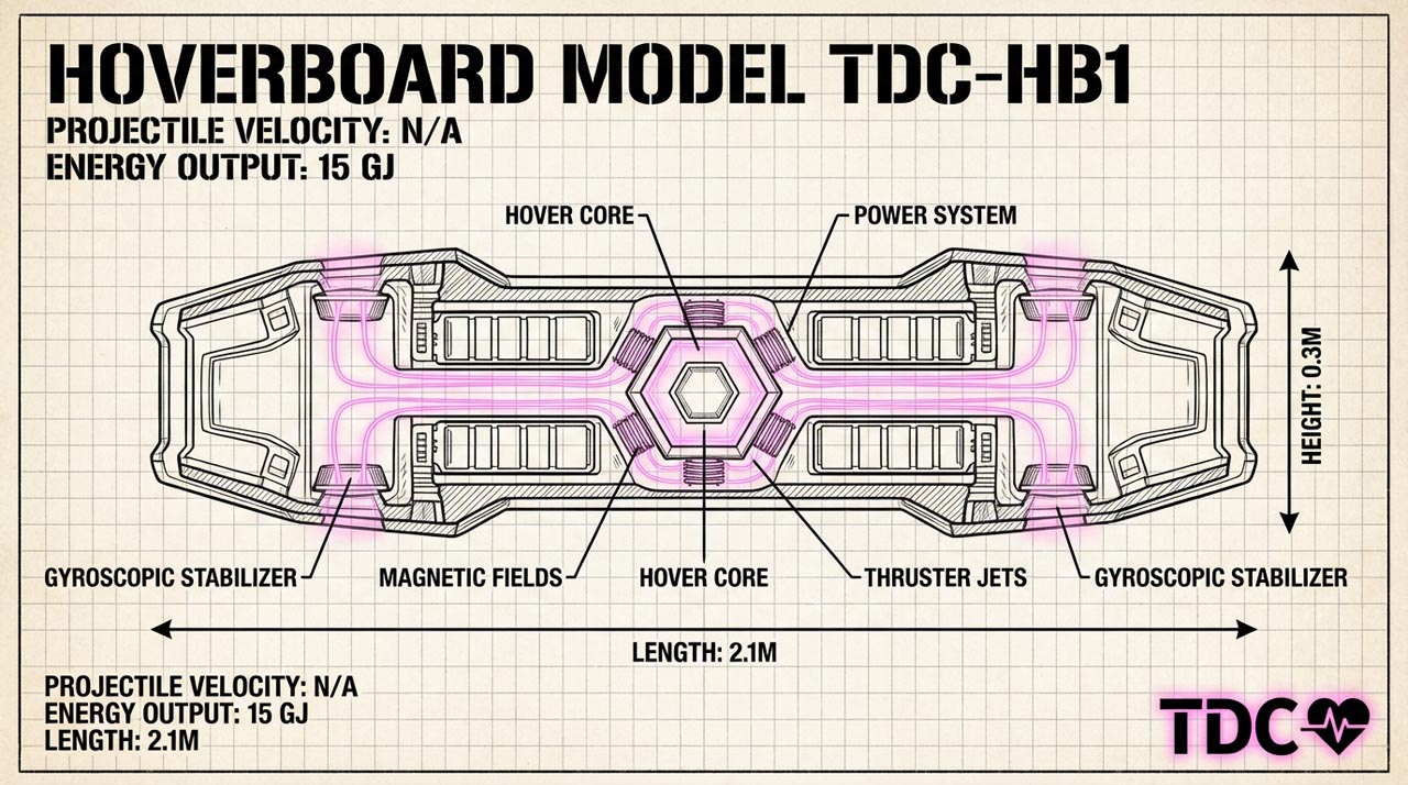 Hoverboard technical blueprint